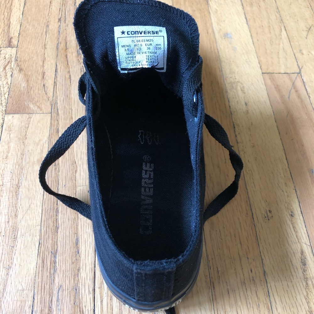 Sold- CONVERSE Black Chuck Taylors - Picture 8 of 9